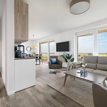 Beachloungethree- 1 Og, Meerblick, Balkon, Kamin, Sauna * Olpenæs