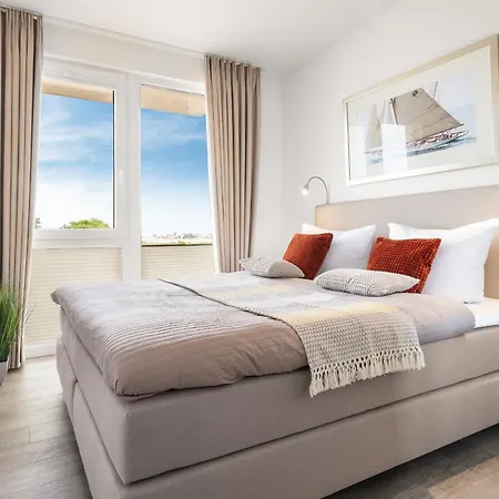 Beachloungethree- 1 Og, Meerblick, Balkon, Kamin, Sauna Olpenæs